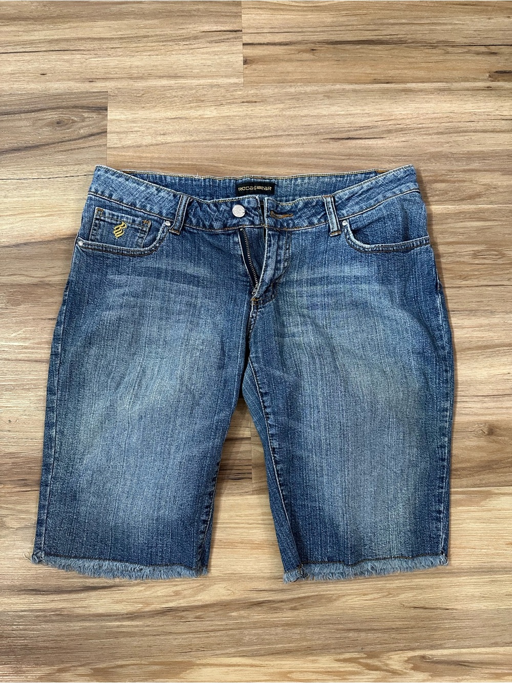Rocawear Women’s Blue Denim Bermuda Shorts